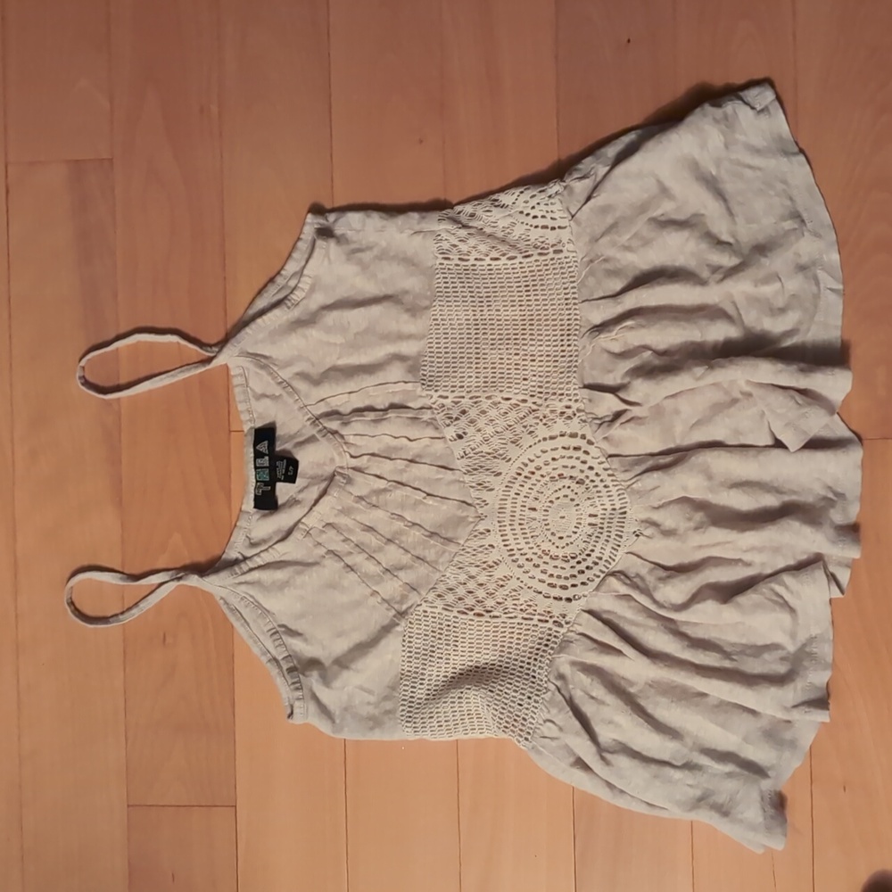 Tela Cream Crochet Camisole